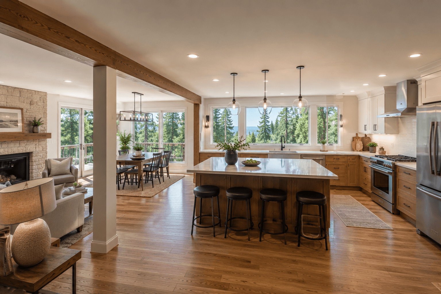 Remodeled Issaquah-area kitchen, the kind of project that needs a City of Issaquah building permit once walls or plumbing move