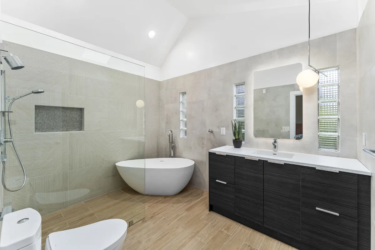 Luxury Waterproof Bathroom Remodel with Curbless Shower